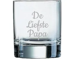 Gegraveerde Whiskeyglas 20cl De Liefste Papa