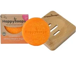 HappySoaps coffret shampoing solide à l'argan avec support