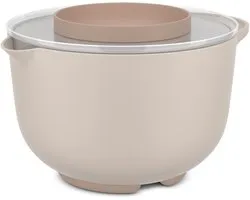 Mepal Beslagkom met spatdeksel Chef it - 3 l - Schaal - Magnetron- en vaatwasmachinebestendig - Bakspullen - Chalk