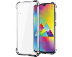 Hoesje - Geschikt voor Samsung Galaxy A40 - Sterk & Shockproof - Siliconen Shock Case - Hoes Cover - Telefoonhoes - Transparant