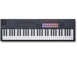Novation FLkey 61 MK2 - MIDI Keyboard Controller voor FL Studio - 61 Semi-Gewogen Toetsen - 16 RGB Pads - 9 Faders - OLED Display
