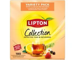 Lipton Feel Good Selection Tea Variety Box - 180 Theezakjes - Theedoos - Thee Assortimentsdoos - 15 x 12 Zakjes