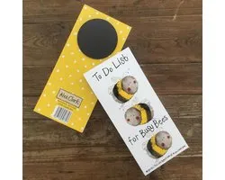 Alex Clark Magnetic Notepad or To-do list ~ Magnetisch Notitieblok Bijen 'Busy Bees'
