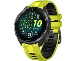 Stravo 22mm Siliconen Horlogebandje Bandje voor Garmin Forerunner 970 / Forerunner 965 (solar) / Forerunner 955 (solar) / Forerunner 945 / Forerunner 935 / Descent G1 / Descent G2 / Fenix 6 / 5 – Inclusief montage- en demontagetool - Geel / zwart
