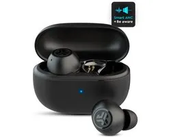Écouteurs sans fil JLAB Go POP ANC - Écouteurs antibruit - Bluetooth multipoint - 24 heures d'autonomie - Avec microphone - Sans fil - Compatible avec Android et Apple - Zwart