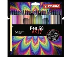 Stabilo Pen 68 Markers - 24 Kleuren Set in Kartonnen Doos