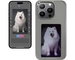 Coque NFC pour iPhone 15 Pro Max - Grijs - Téléphone - Housses de téléphone - Écran E-Ink Smart - Cadre photo numérique - Coque NFC DIY Aventra
