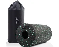 EVEREST FITNESS foam roller massage 30 cm - Medium tot harde massage roller - Met tas en oefeningen boek - Voor tijdens of na sport - Ter ontspanning