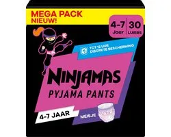 Pampers Ninjamas - Pyjama Pants Nacht - Meisje - 4/7 jaar - Mega Pack - 30 luierbroekjes