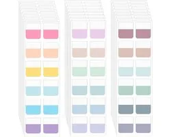 Kleurige Sticky Index Tabs - 360 Stuks Herpositioneerbare Pagina Markers voor Notebooks, Binders en Boeken in 18 Kleuren