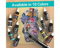 Tattoo Ink Set, Professionele Tattoo Inkt Supplies, 10