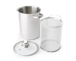 Imperial Kitchen Aspergepan - Pastapan - 19x14cm - Zilver - RVS