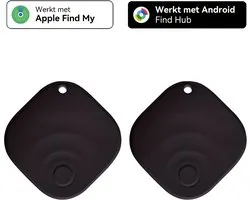 Rayofi Air Tag-Bluetooth Tracker & KeyFinder - Werkt met Apple Find My & Android Find My Device - Tracker Apple iPhone & Android - Zwart-2 pack