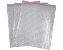 Bubble Wrap Pouch Bag - 100 Pack - 380 X 435 - Clear