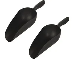 Pro Garden Multischep - 2x - kunststof - donker grijs - handschep - schepje - 33 cm