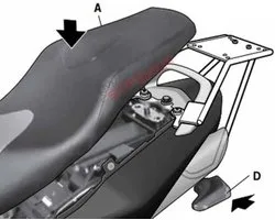Support de top case Shad TOP MASTER pour moto Suzuki 600 GSR S0GS66ST Neuf