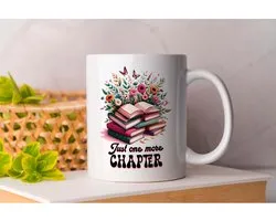 Mok Just One More Chapter - BookLovers - Gift - Cadeau - Readers - Bookworms - Bookish - Boekenliefhebbers - Lezers - Boekenwormen - Boekverslaafd