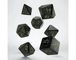 Q-Workshop Call of Cthulhu - Zwart & Glow-in-the-dark Dice Set (7)