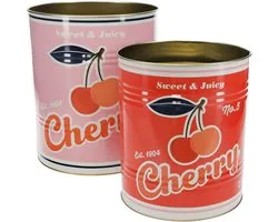 Rex London XL opbergblikjes (set van 2) - Cherry