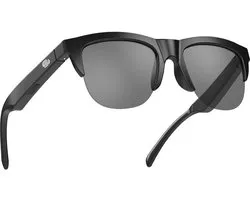 Slimme zonnebril met open achterkant en Bluetooth, unisex, 5,3 inch, Bluetooth smart zonnebril, aanraakbediening, muziek- en belfuncties, UV-filterglazen, inclusief opbergdoosje, Geschikt voor hardlopen en fietsen in de buitenlucht.