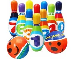 THE TWIDDLERS Ensemble de bowling en mousse 12 pièces pour bébés et tout-petits – Jouets de quilles, jeu de Jeu de quilles – Robuste et coloré – Cadeau d'anniversaire et de Noël