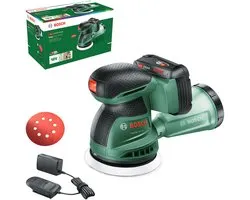 Bosch EasyOrbit 18V-10 - Ponceuse excentrique - 1 batterie 18 V (2,0 Ah) - Chargeur - Feuille abrasive K80