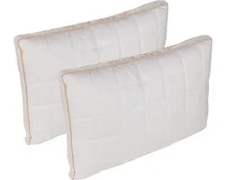 Vitapur Peuter Hoofdkussen 2 stuks - Kinder Hoofdkussen - My First Pillow - Hoofdkussen Peuter - Verstelbaar Kussen vanaf 1 jaar - Organisch Katoen - Kinderkussen 40x60 cm - 2 stuks