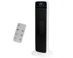 Emerio Ventilator Kachel PTC - 15 m² - 2 Temperaturen - Regelbare thermostaat - Oscillerend - Touch control - Indicatielampje - Timer - Afstandsbediening - Vorststand - FH-132333 Wit/Zwart