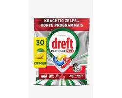 Dreft Platinum Plus Vaatwastabletten Citroen - Anti-Dofheidstechnologie - 30