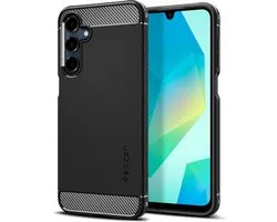 Spigen Case Convient pour Samsung Galaxy A16 (4G) / A16 (5G) Siliconen Case - Spigen Rugged Armor Back Cover smartphone - noir