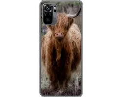 Convient pour la coque Xiaomi Redmi Note 10 - Highlander écossais - Mousse - Herbe - Étui de téléphone en Siliconen