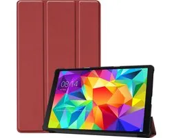 Hoes - Geschikt voor Samsung Galaxy Tab A 10.1 (2019) - Dun & Stevig - Trifold Bookcase - Hard Cover - Hardcover Book Case - Tablet Hoesje - Donkerrood
