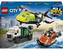 LEGO - City Great Vehicles - Vliegtuig, Servicewagen en Hovercraft Remix