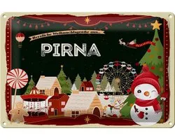 Blechschild Weihnachten Grüße PIRNA FEST 30x20cm
