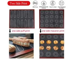 BakeMaster Pro Series - Siliconen Bakmat Perforated - Dubbelzijdig - 30×40 cm - Hittebestendig