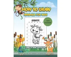 Coloring & Activity Books for Kids- HOW TO DRAW ANIMALS FOR KIDS - learn to draw STEP-BY-STEP 100 PAGES /Grid Copy Method Easy Drawing & Coloring Book for Children