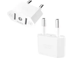 Adapter USA Duitsland stekker 2 stuks - US naar EU adapter - stopcontact EU naar US adapter - CE-gecertificeerd VS-adapter - voor apparaten met VIEVRE Reisstekker