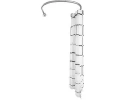 Shower Curtain Rod, Round, U Shape, Shower Curtain Rod, Curved, No Drilling, Adjustable, Stainless Steel, with Curtains, Used in Bathrooms, Toilets, Dressing Rooms, Windows, Balconies, etc