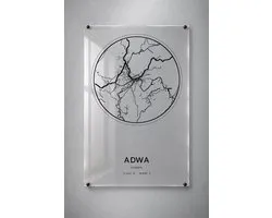 Stadskaart Adwa - Plexiglas 40x60 cm - Orbit City