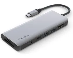 Belkin 7-in-1 USB-C Hub - 4K HDMI - USB-A 3.0 - USB-C PD - 100W
