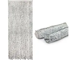 MaxxHome Kattenstaart Vliegengordijn - Deurgordijn - 90x220cm - Grijs