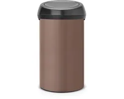 Brabantia Touch Bin Prullenbak - 60 liter - Satin Taupe/Matt Black deksel