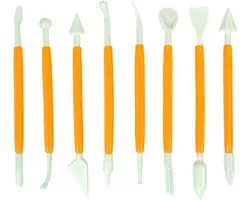 Boetseerspatel conda set à 8 stuks 15 cm plastic
