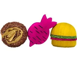 Pawise Wood'n Loofah Pretty Toys Hamburger
