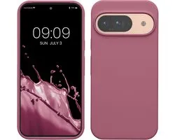 Coque kwmobile compatible avec Google Pixel 9 / Pixel 9 Pro - Coque en Siliconen - Protection pour téléphone - Coque smartphone violet orchidée