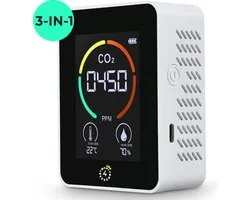 Professionele CO2 meter - Luchtkwaliteitsmeter - binnen - CO2 melder & monitor - Horeca - Thermometer - CO2 detector - Koolstofdioxide meter - Inclusief Nederlandse Handleiding