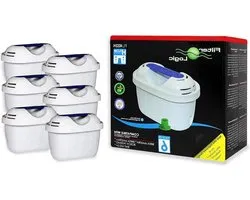 Universal 6 Pack Water Filter Cartridges Compatibel met Brita Maxtra Jugs-Marella-Elemaris - Geschikt voor Bosch Tassimo TAS5542GB-Terraillon Easy Match-Aquaphor Maxfor-Dafi Unimax Wit