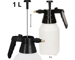 Synx Tools Drukspuit 1 L Hogedruk Plantensproeier - Drukspuit - 1 liter - Verstuiver - plantenspuit / bewatering - Regelbare Sproeikop
