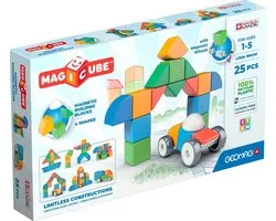 Geomag MagiCube Kleine Wereld - Magnetische Bouwblokken Gerecycled - 25-delig - Vanaf 1 jaar