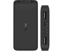 Xiaomi 20000mAh Redmi 18W Fast Charge Power Bank - 20000mAh - 18W Snelladen - Dubbele USB-A-uitgang - Zwart